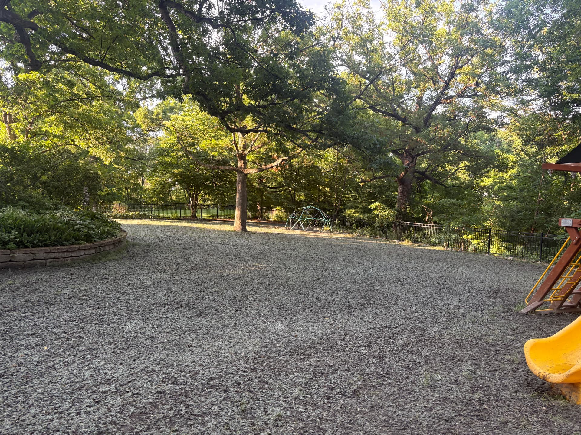 French Drain Installation with Gravel and Hydroseeding Finish