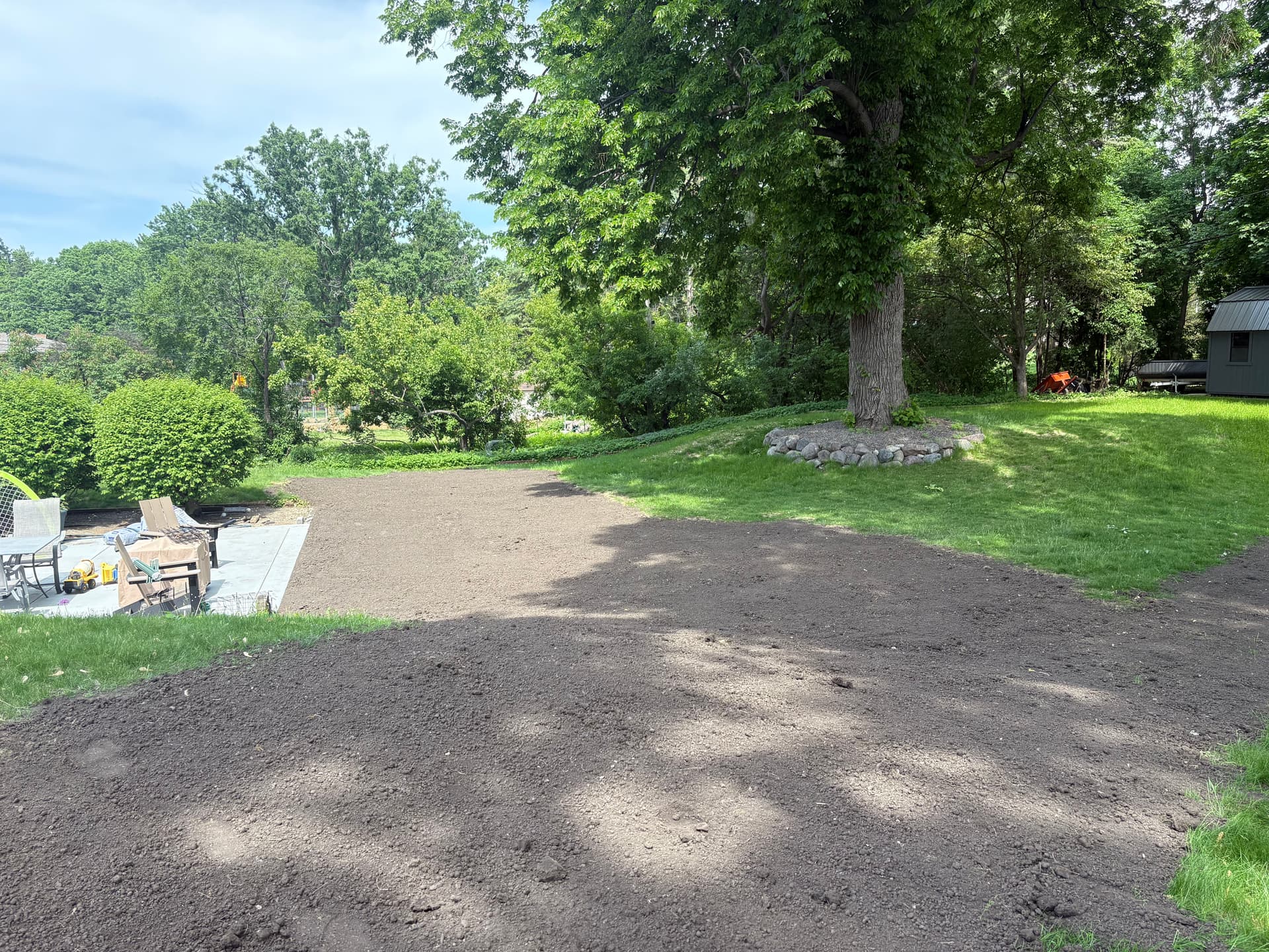 Gallery photos for Yard Grading and Topsoil Prep to Fix Drainage Problems: Image #3