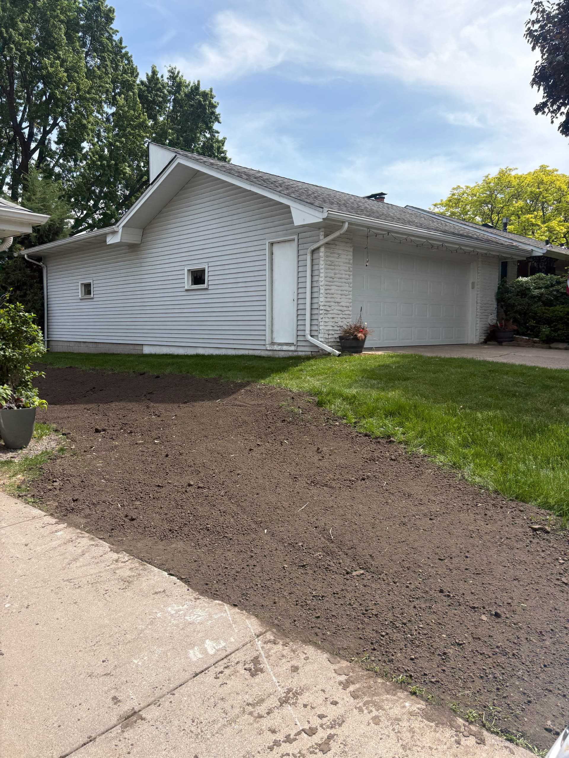 Yard Grading and Topsoil Prep to Fix Drainage Problems
