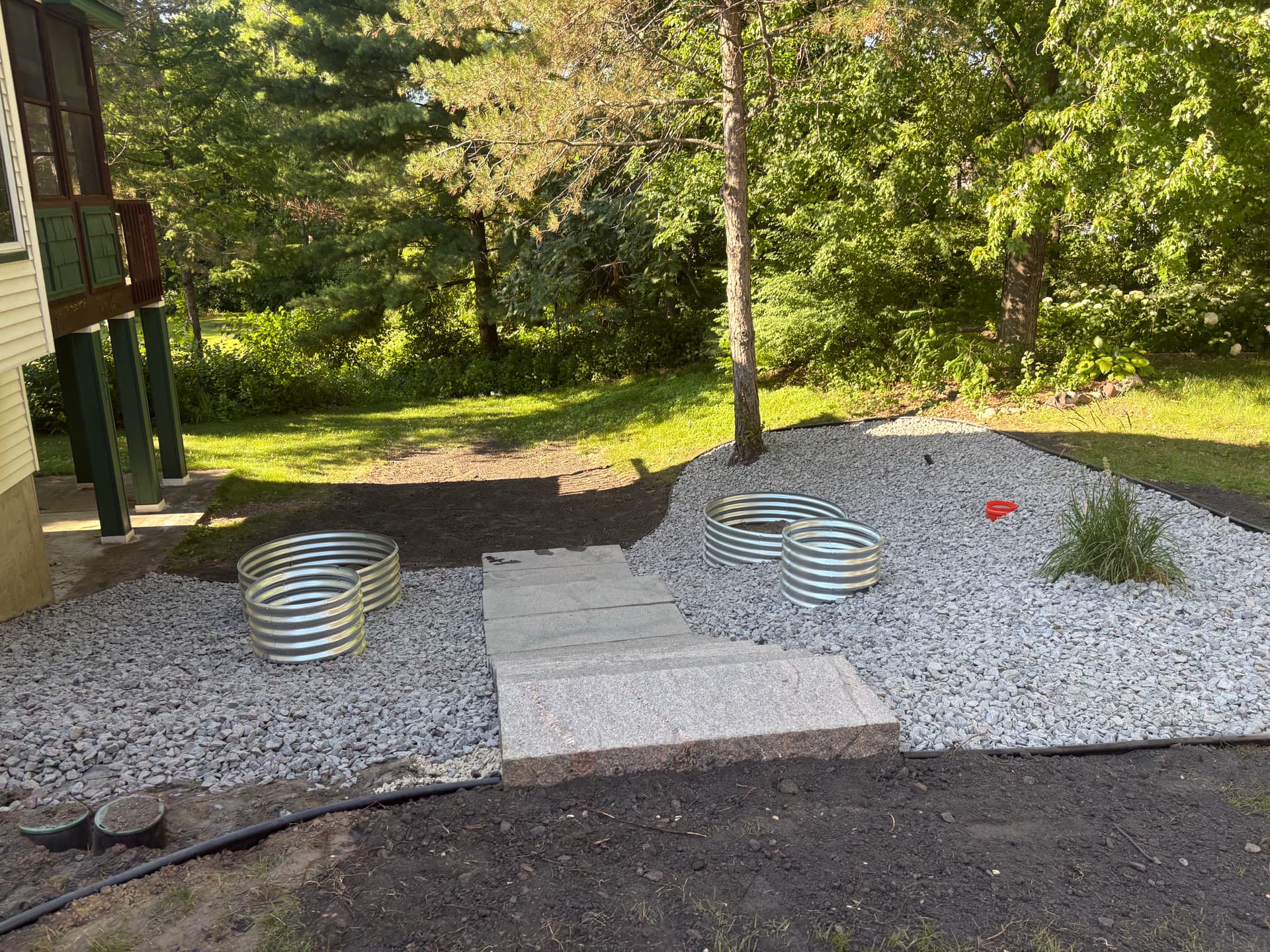 Gallery photos for Granite Steps, Gravel and Custom Planters Fix a Tricky Slope: Image #2