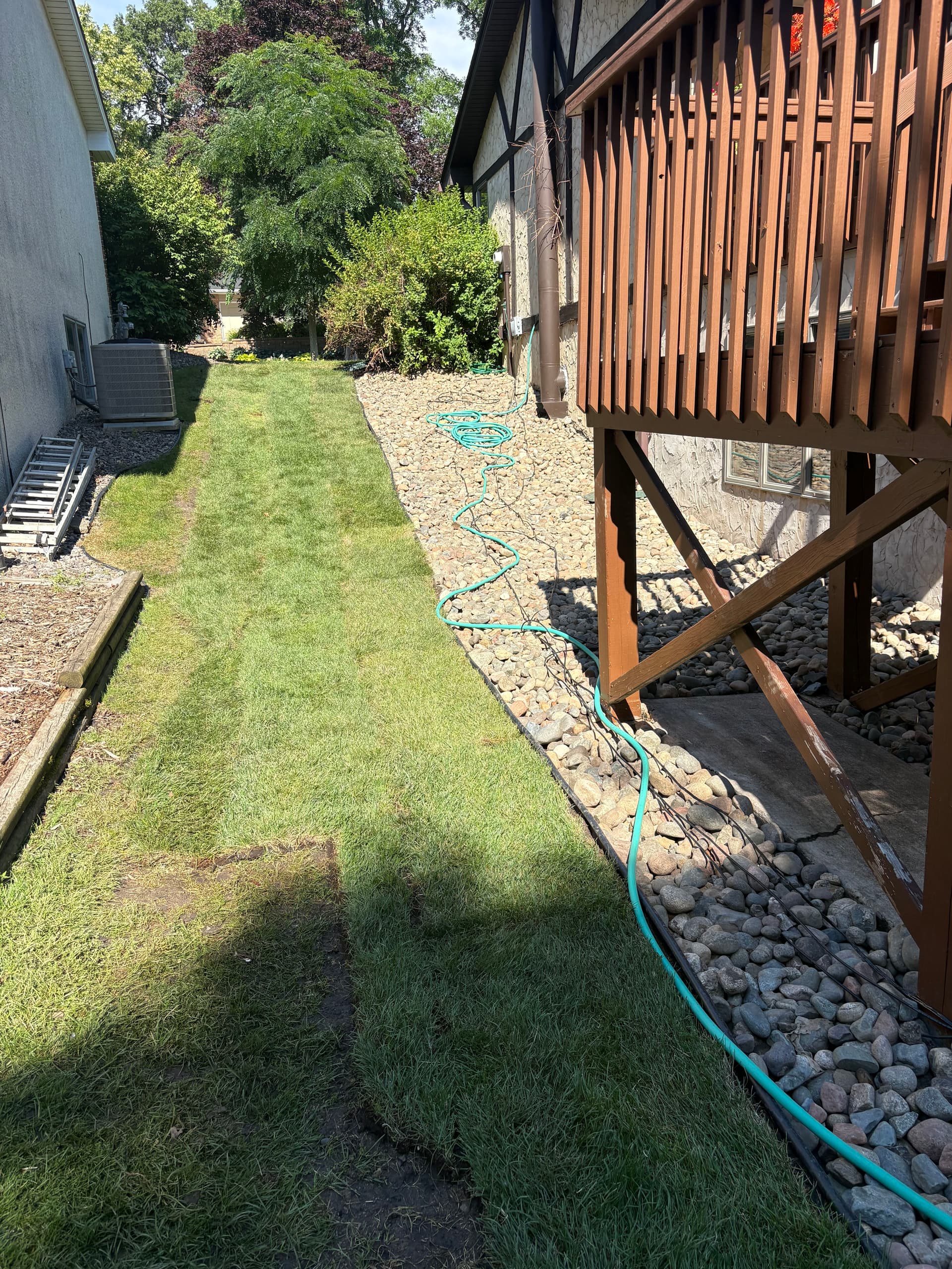 Gallery photos for Fresh Sod and River Rock Give This Yard a Clean, Low-Maintenance Look: Image #2